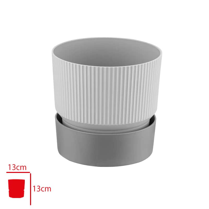 Poliwork Ixora Stone Saksı 13 cm Gri
