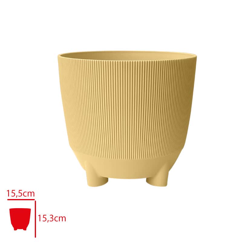 Poliwork Luna Dakota Saksı 16 cm Sarı
