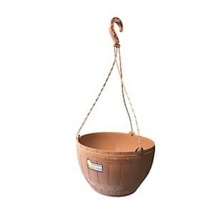 Hak Makrome Saksı Ahşap Desen Orta Naturel