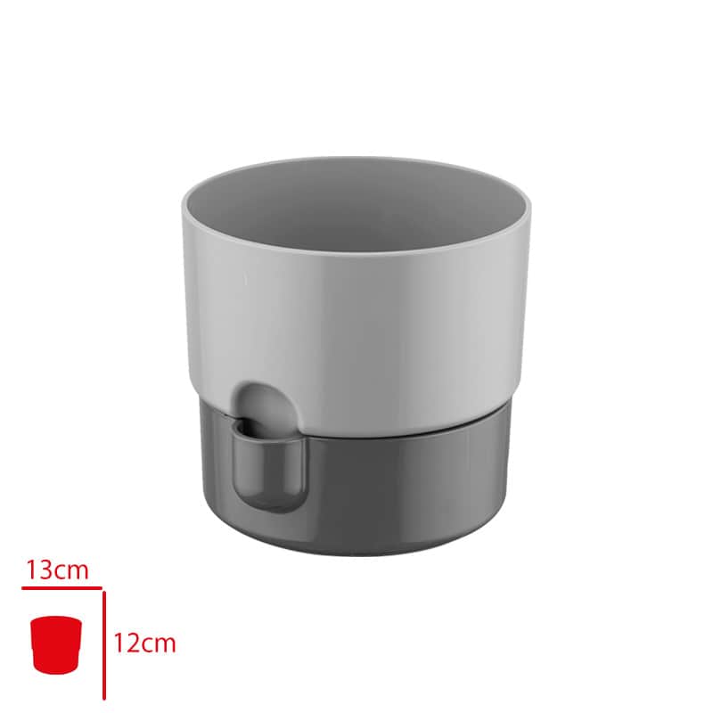 Poliwork Dora Stone Saksı 13 Cm Gri