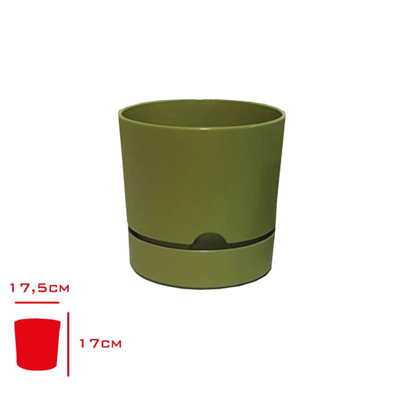 Poliwork Begonya Saksı 18 cm Yosun Yeşili
