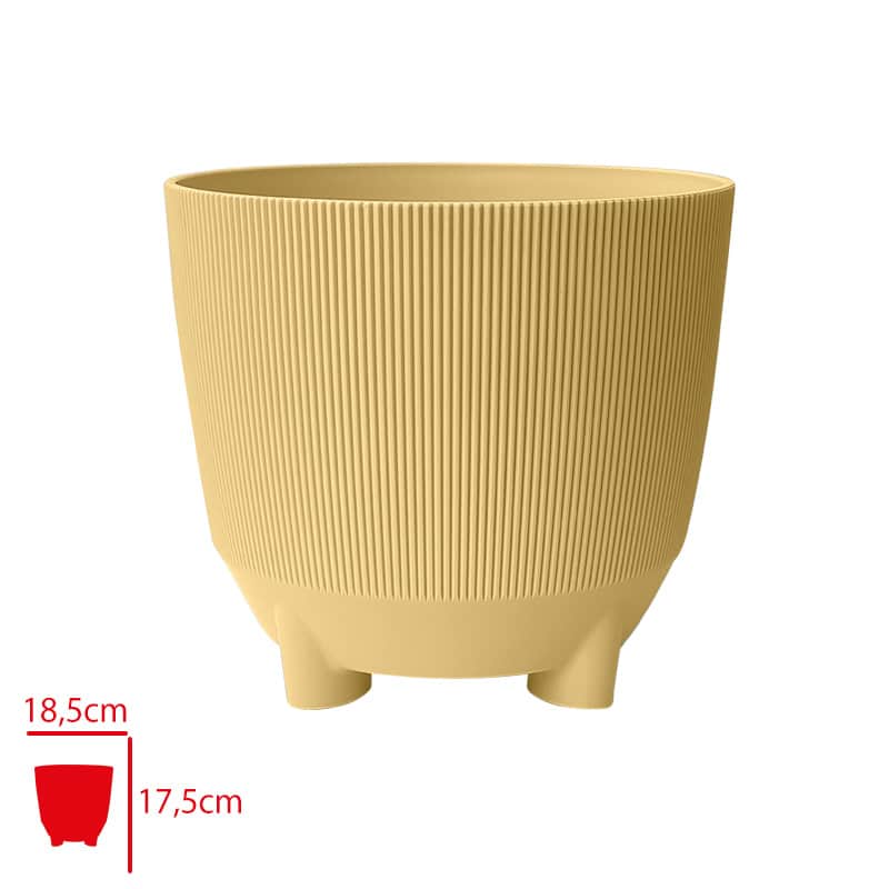 Poliwork Luna Dakota Saksı 18 cm Sarı