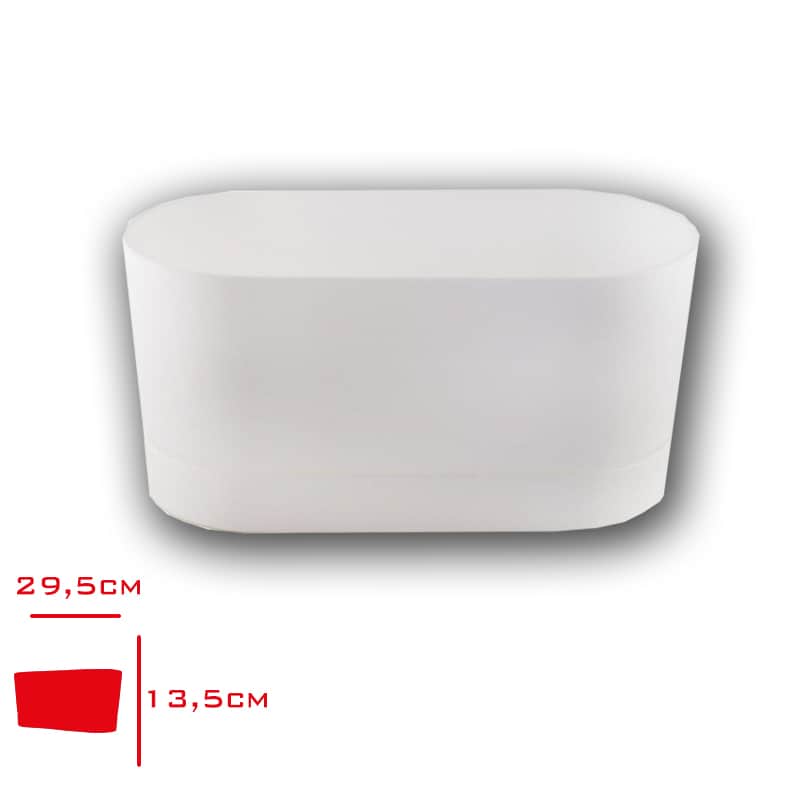 Poliwork Begonya Balkon Saksısı 30 cm Beyaz