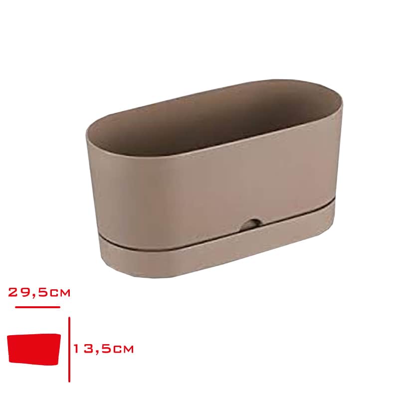Poliwork Begonya Balkon Saksısı 30 cm Krem