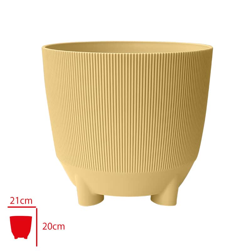 Poliwork Luna Dakota Saksı 21 cm Sarı