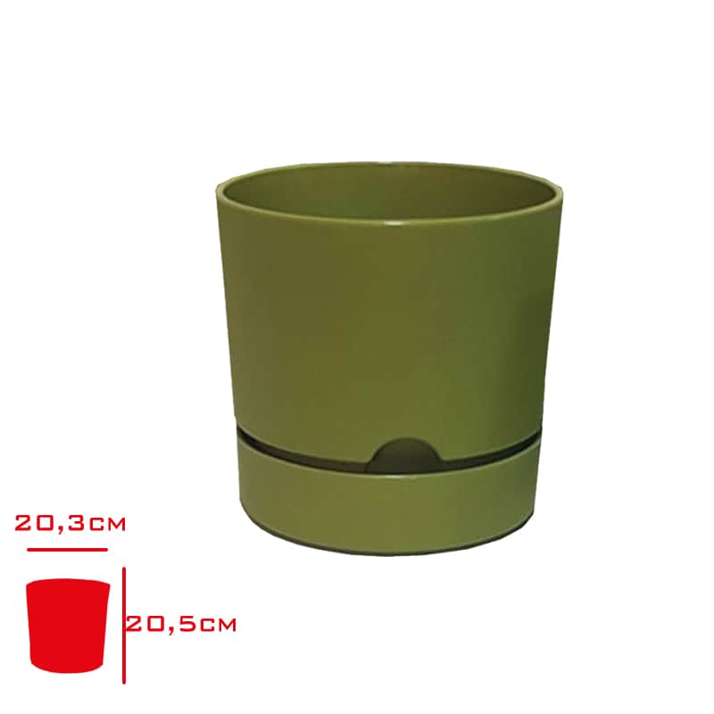 Poliwork Begonya Saksı 21 cm Yosun Yeşili