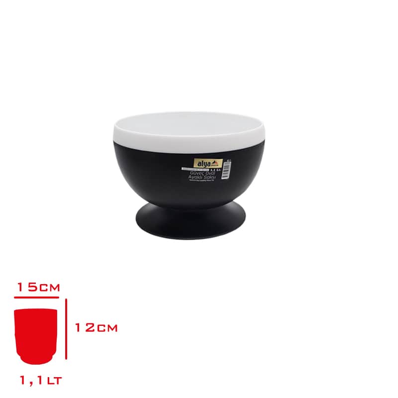 Alya Güveç Oval Ayaklı Saksı 1,1 Lt