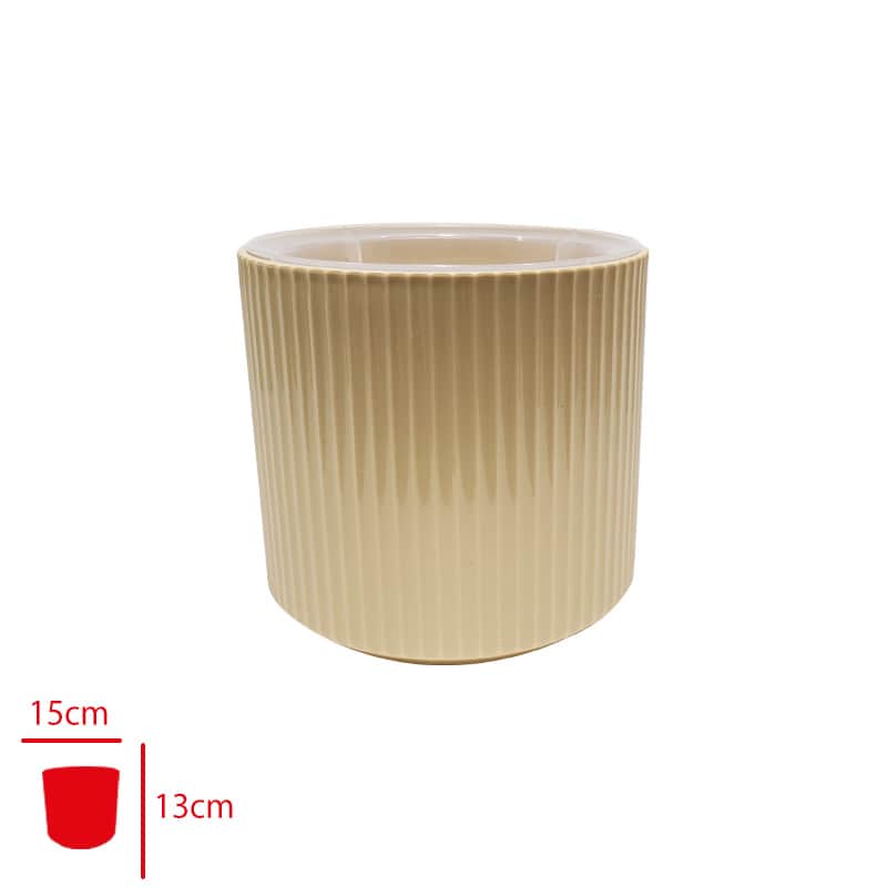 Poliwork Defne Dakota Saksı 15 cm Sarı