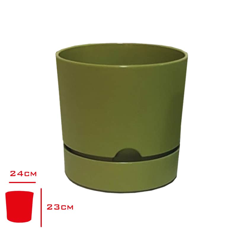 Poliwork Begonya Saksı 25 cm Yosun Yeşili