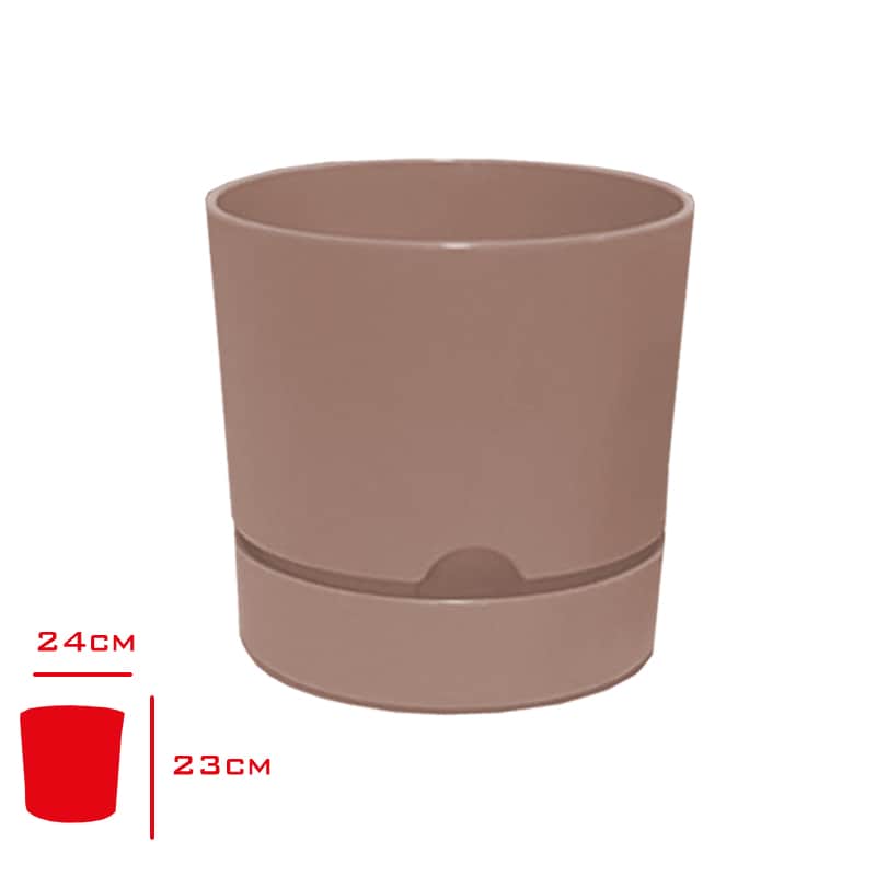 Poliwork Begonya Saksı 25 cm Krem