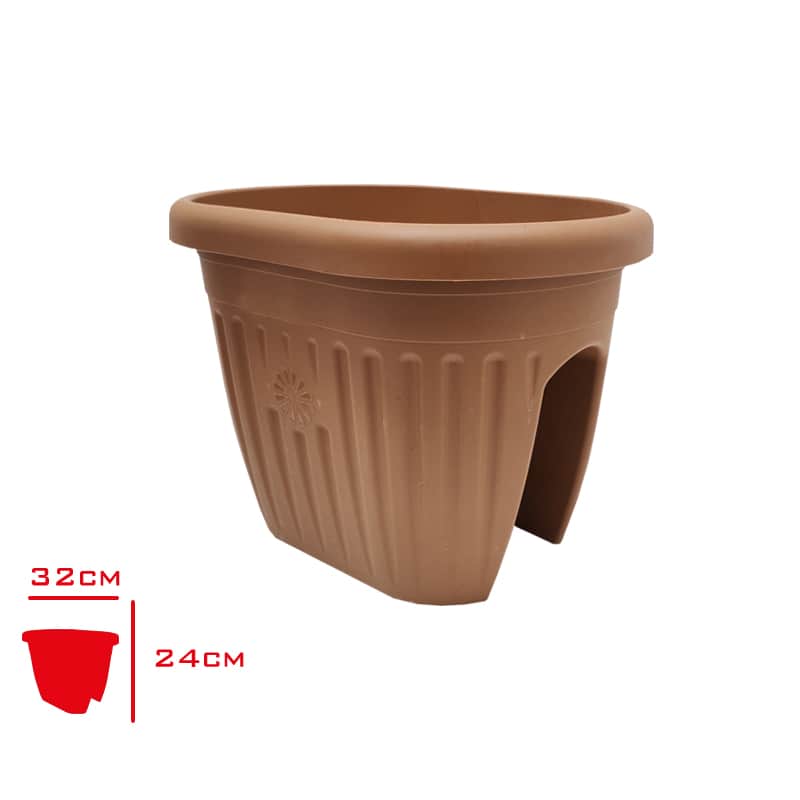 Hak Bodrum Saksı Naturel Orta