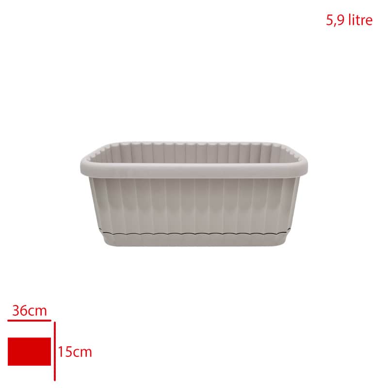 Karasu Zeraf Balkon Saksı 1 No 5,9 Lt