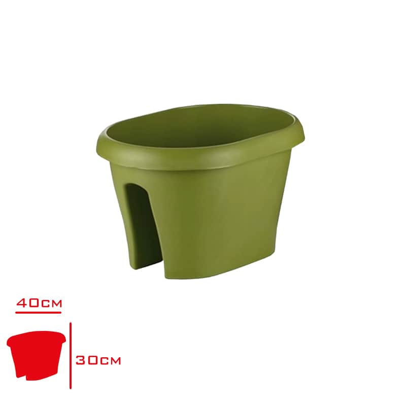 Poliwork Gardenya Köprü Saksı 40 cm Yeşil