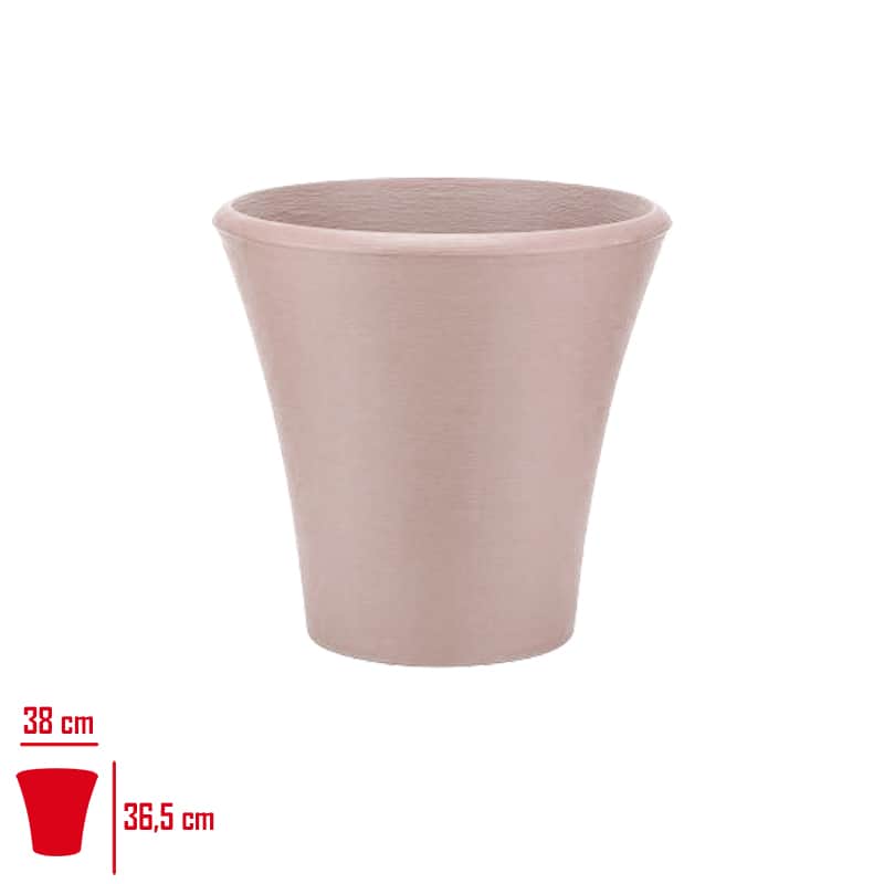 Poliwork Begonvil Yuvarlak Saksı 38 cm Krem