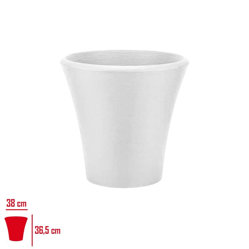 Poliwork Begonvil Yuvarlak Saksı 38 cm Beyaz