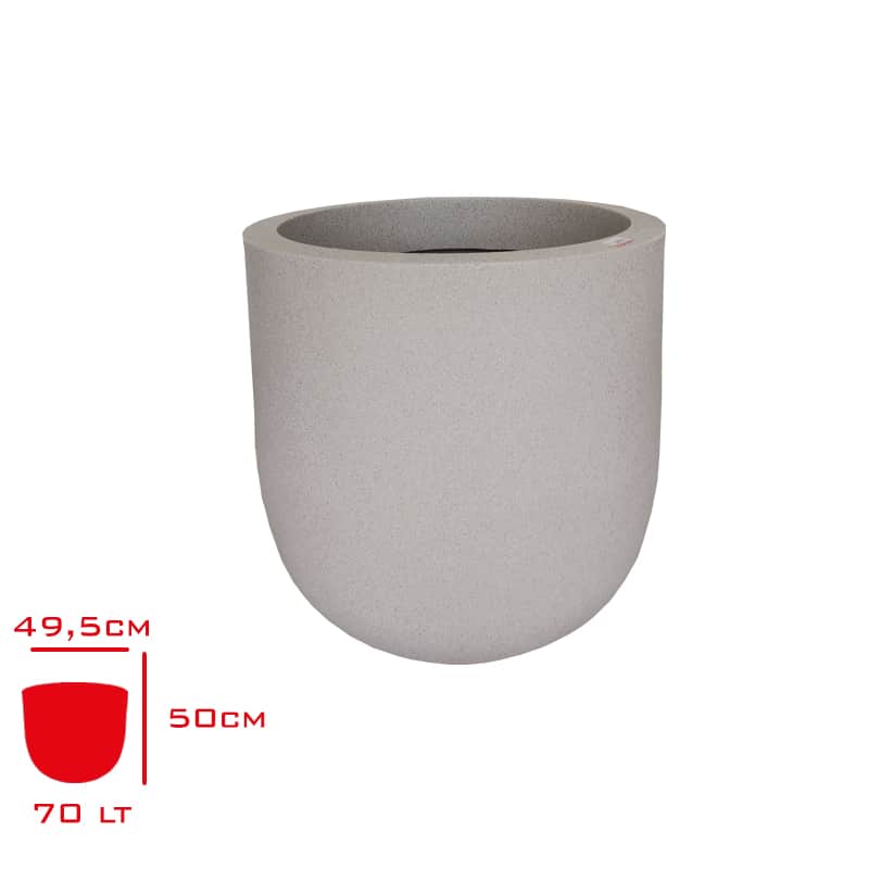 Alya Çeşme Yuvarlak Saksı 70 Lt