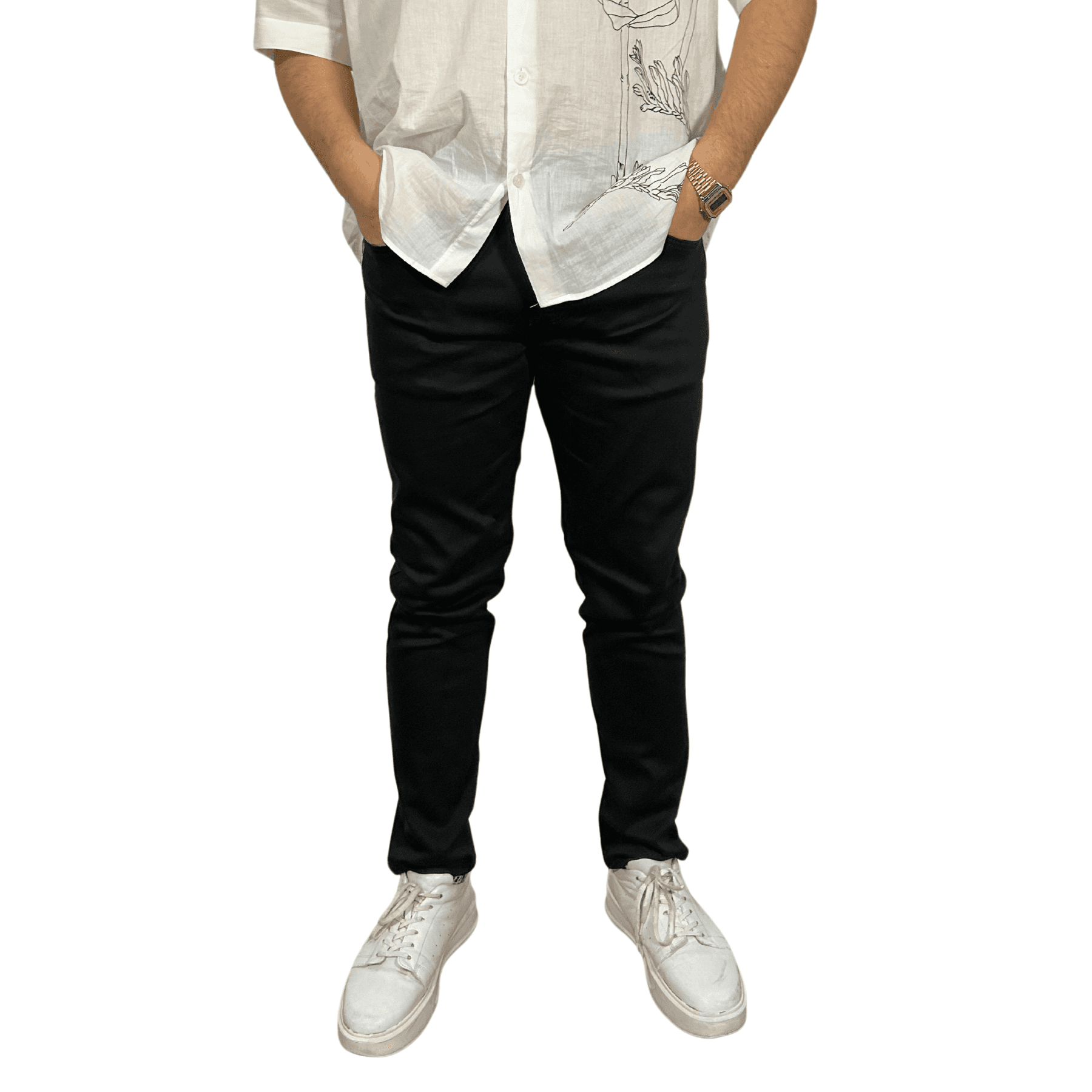 D'Vision Siyah Erkek Kot Pantolon Slim Fit