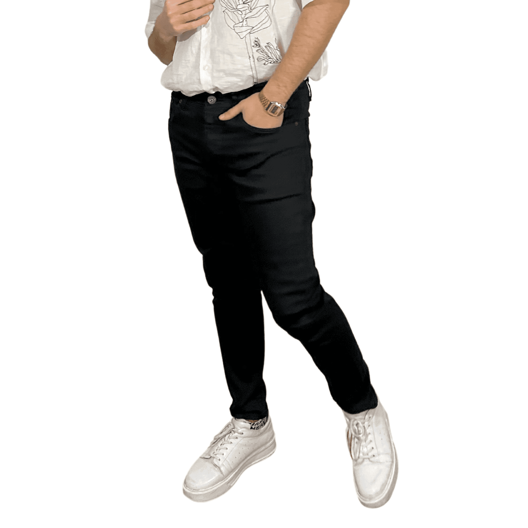 D'Vision Siyah Erkek Kot Pantolon Slim Fit