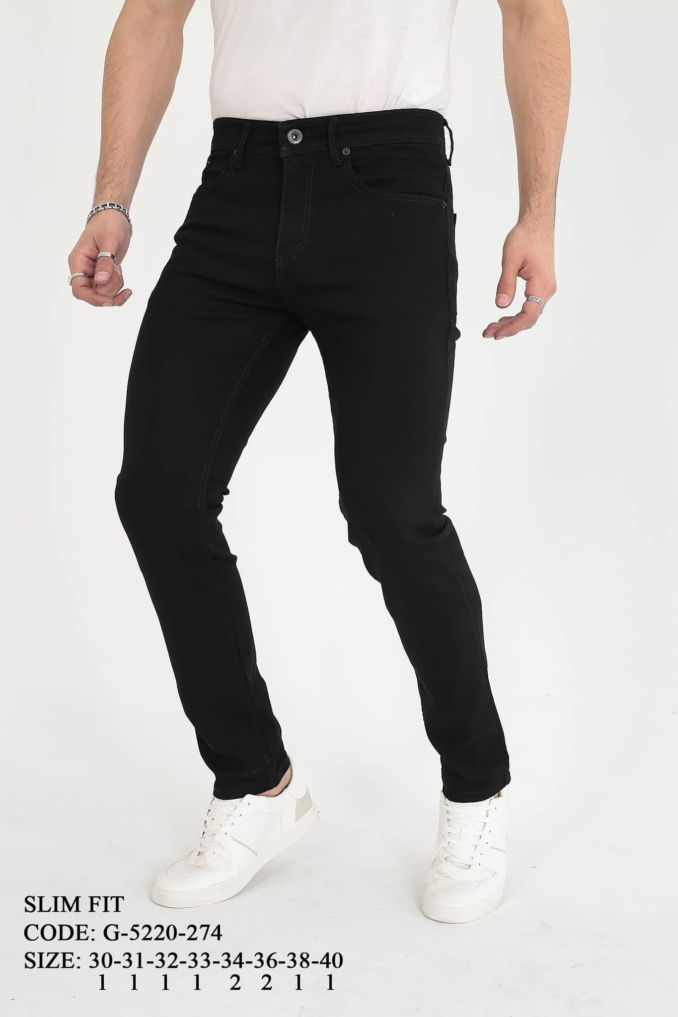 D'Vision Slim Fit Erkek Kot Pantolon Siyah Jean G5220274