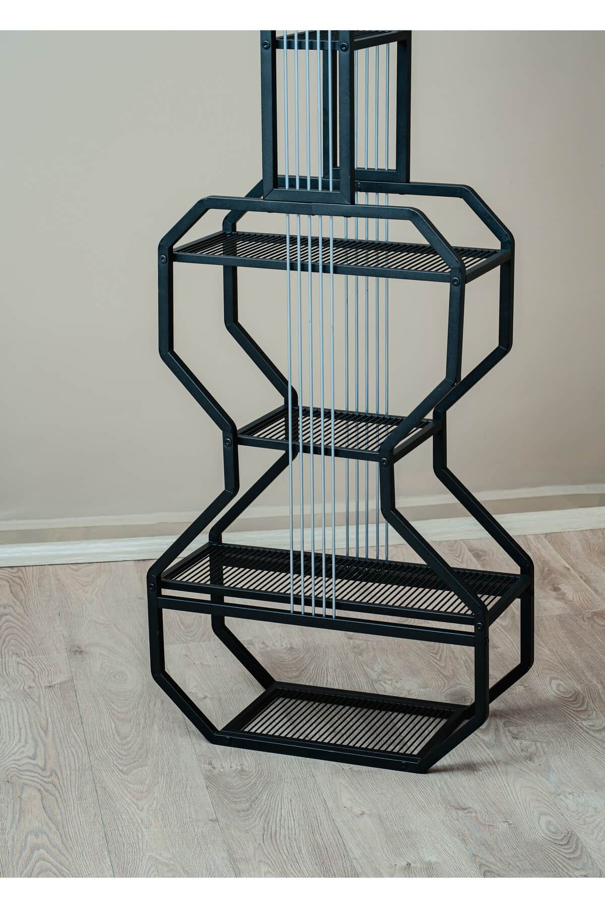 6 Raflı Gitar Ünite Çok Amaçlı Dekoratif Kitaplık 56 x 169 cm