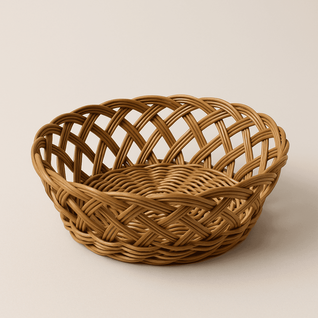 Küçük Hasır Rattan Ekmek Sepeti