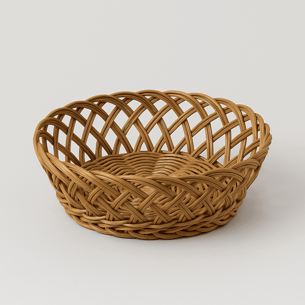 Küçük Hasır Rattan Ekmek Sepeti