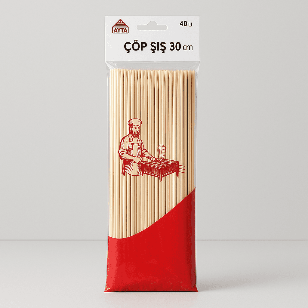 Çöp Şiş 30 cm 40'lı