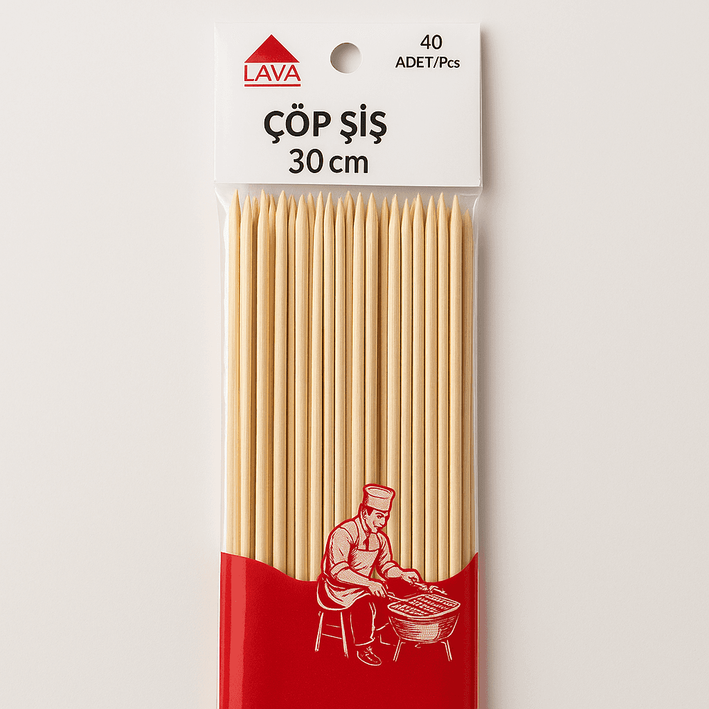 Çöp Şiş 30 cm 40'lı