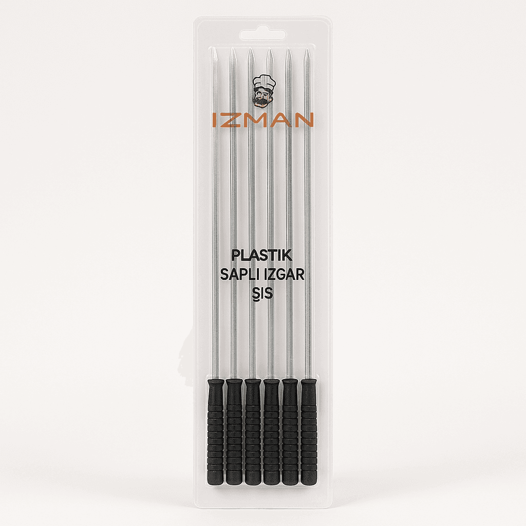 Plastik Saplı Izgara Şiş 6'lı