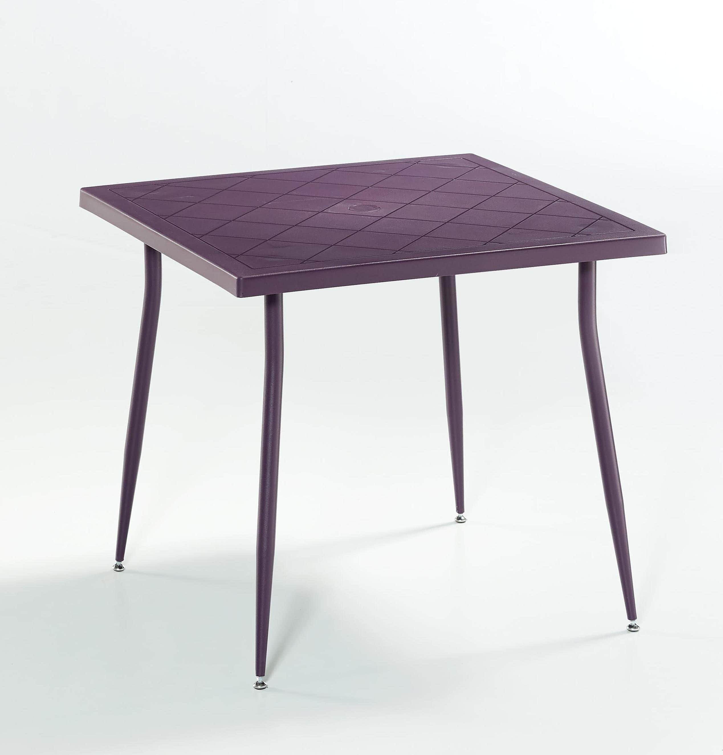 90x90 cm Camlı Ahşap Görünümlü Masa