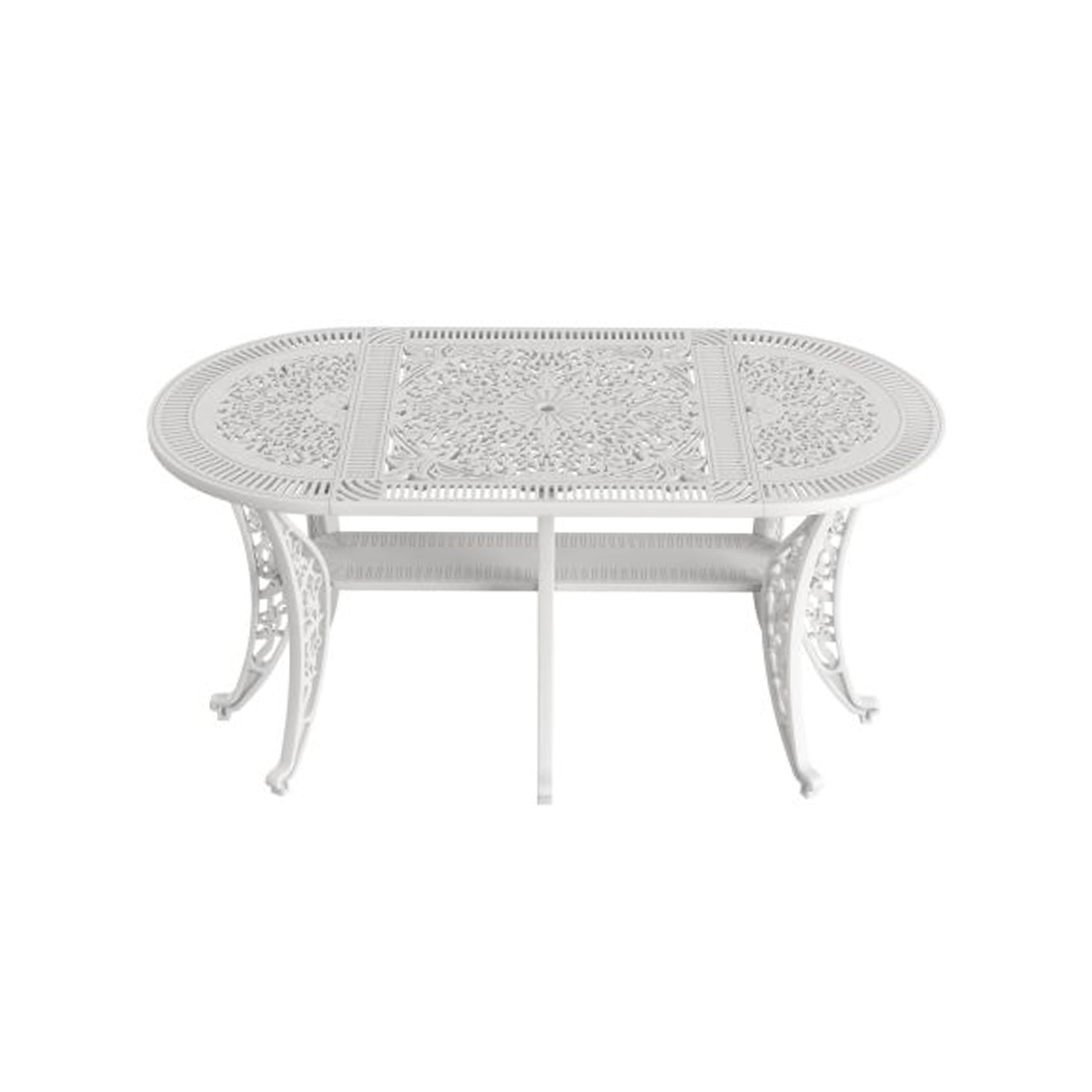 Beyaz Oval Masa 75x150 cm