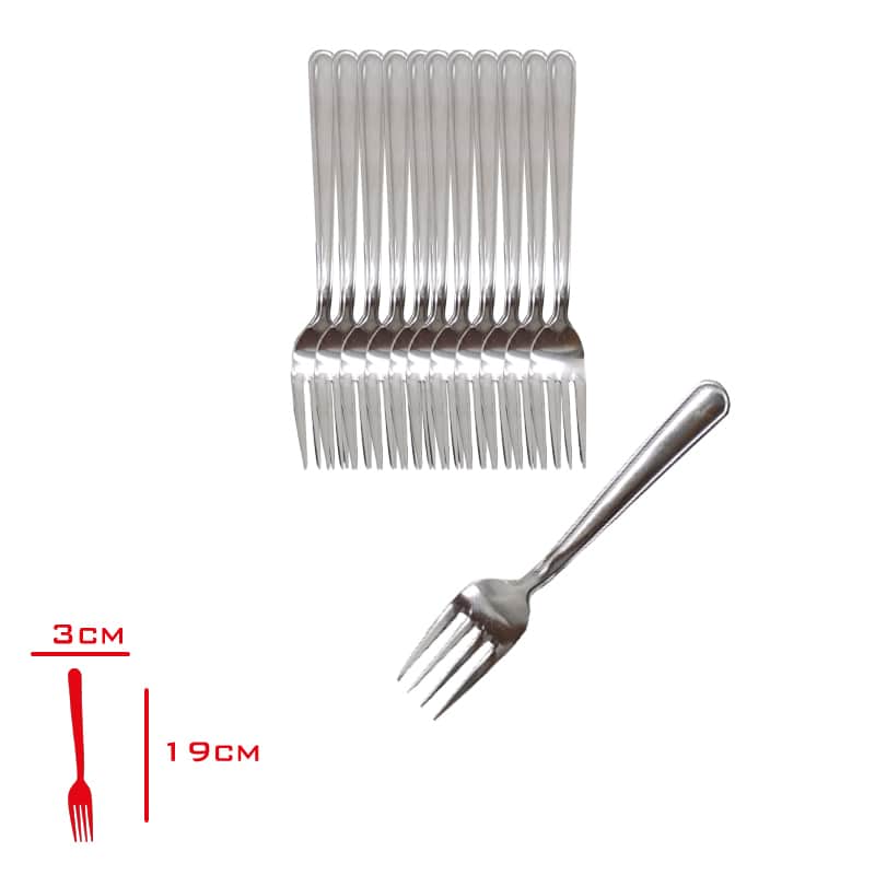 Ece Yemek Çatalı 12'li 1,5 mm 430 Paslanmaz Çelik