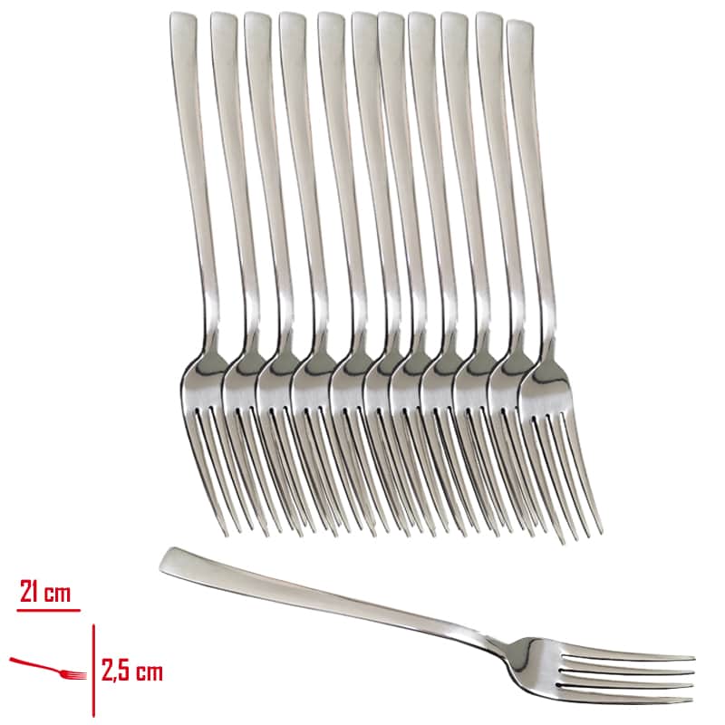 İnci Yemek Çatalı 12'li 3 mm 304 Paslanmaz Çelik