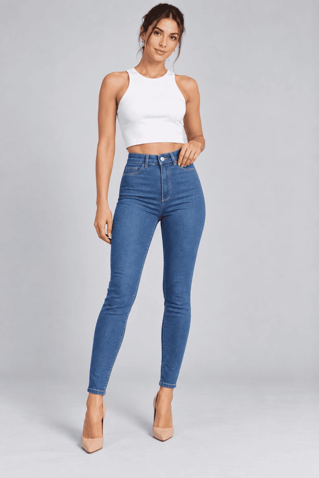 Mavi Comfort Ön Cepsiz Likralı Skinny Jean