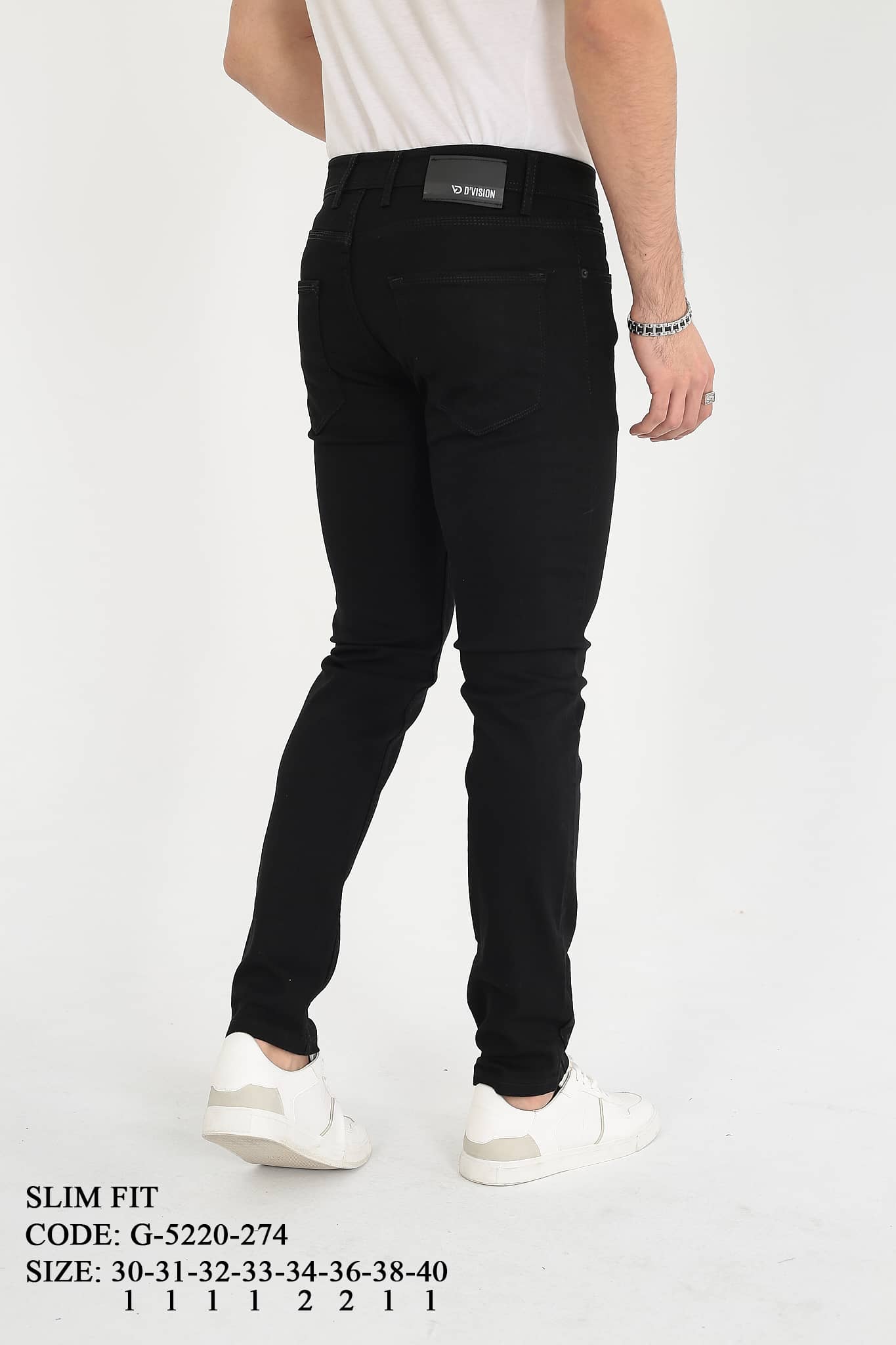 D'Vision Slim Fit Erkek Kot Pantolon Siyah Jean G5220274