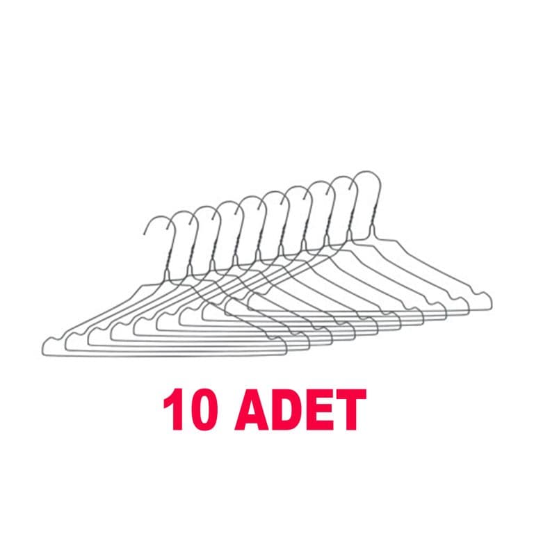 Tel Elbise Kıyafet Askısı 10lu 5408