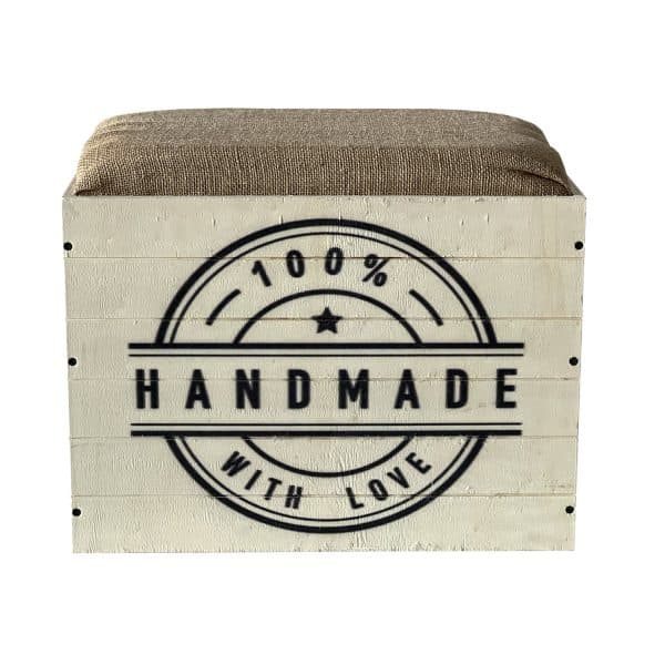 Sandıklı Puf Bank Ahşap Puf Sandalye Puf Koltuk 5081 - Görsel 1