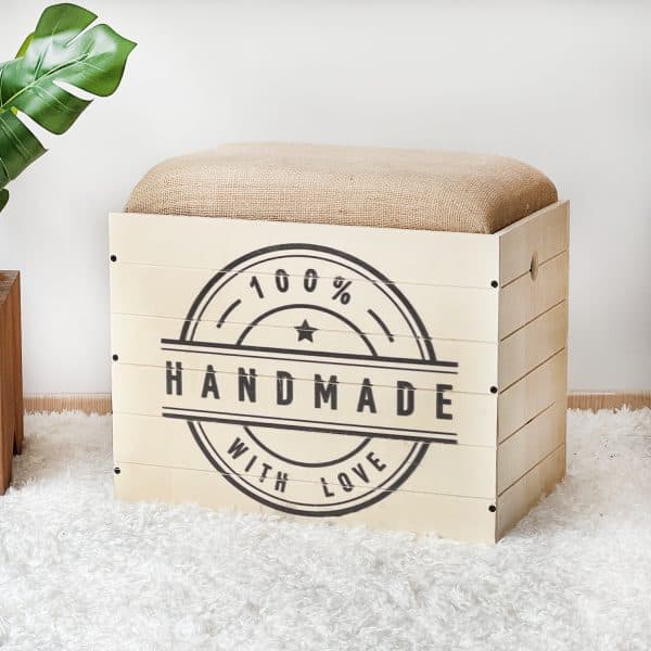 Sandıklı Puf Bank Ahşap Puf Sandalye Puf Koltuk 5081 - Görsel 5