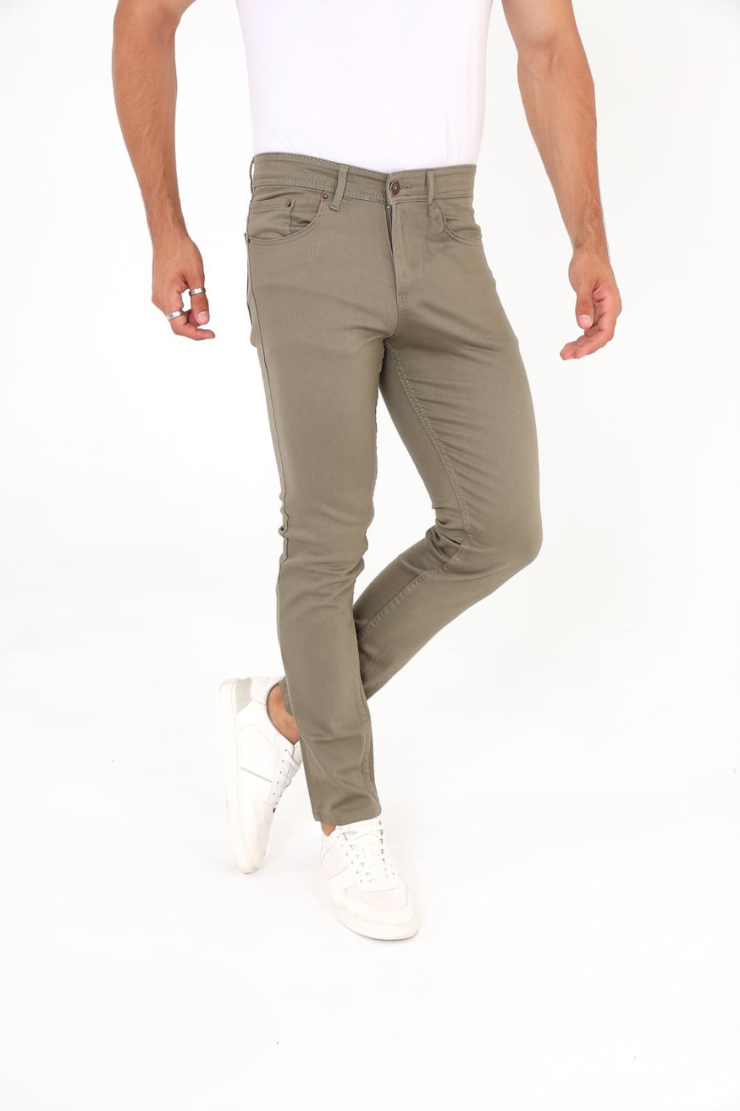 D'Vision Yeşil Erkek Kot Pantolon Slim Fit - Görsel 3