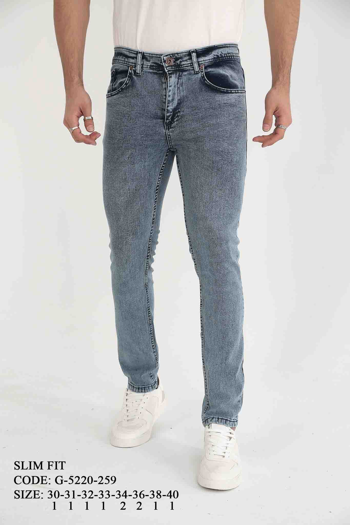 D'Vision Mavi Erkek Kot Pantolon Slim Fit