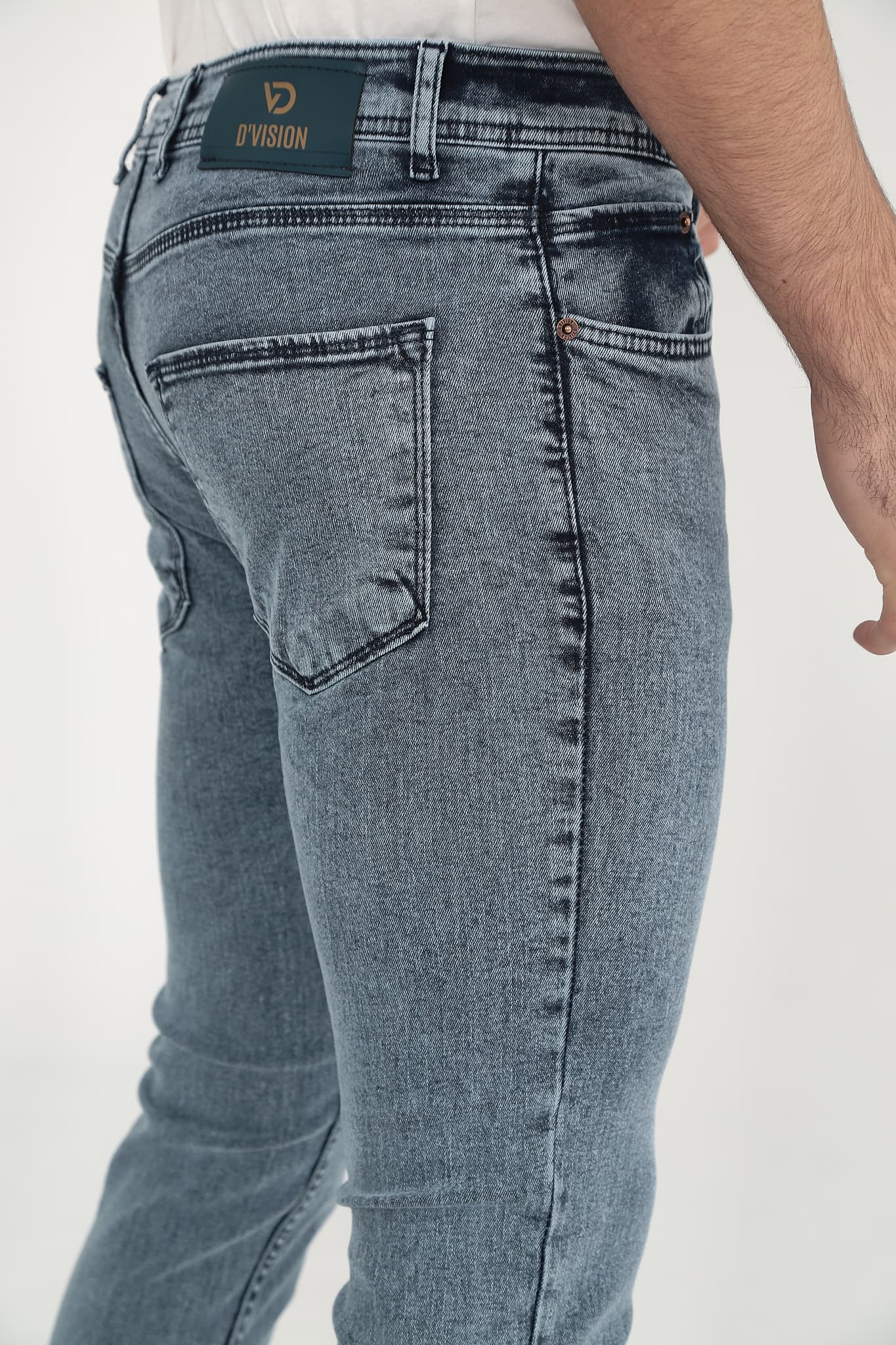 D'Vision Mavi Erkek Kot Pantolon Slim Fit - Görsel 4