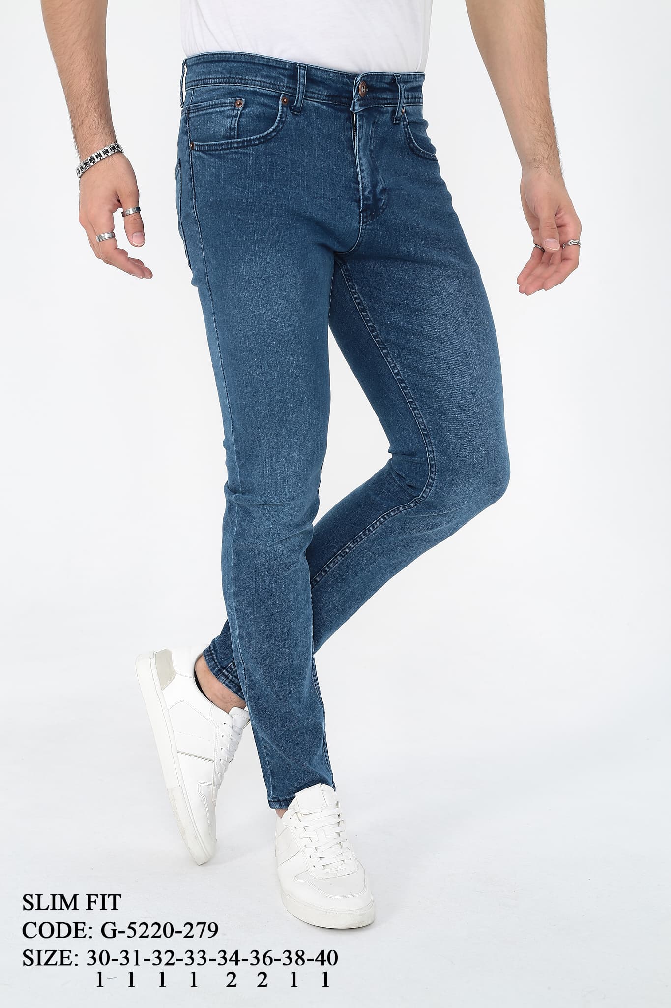 D'Vision Mavi Erkek Kot Pantolon G-5220-279 - Görsel 2