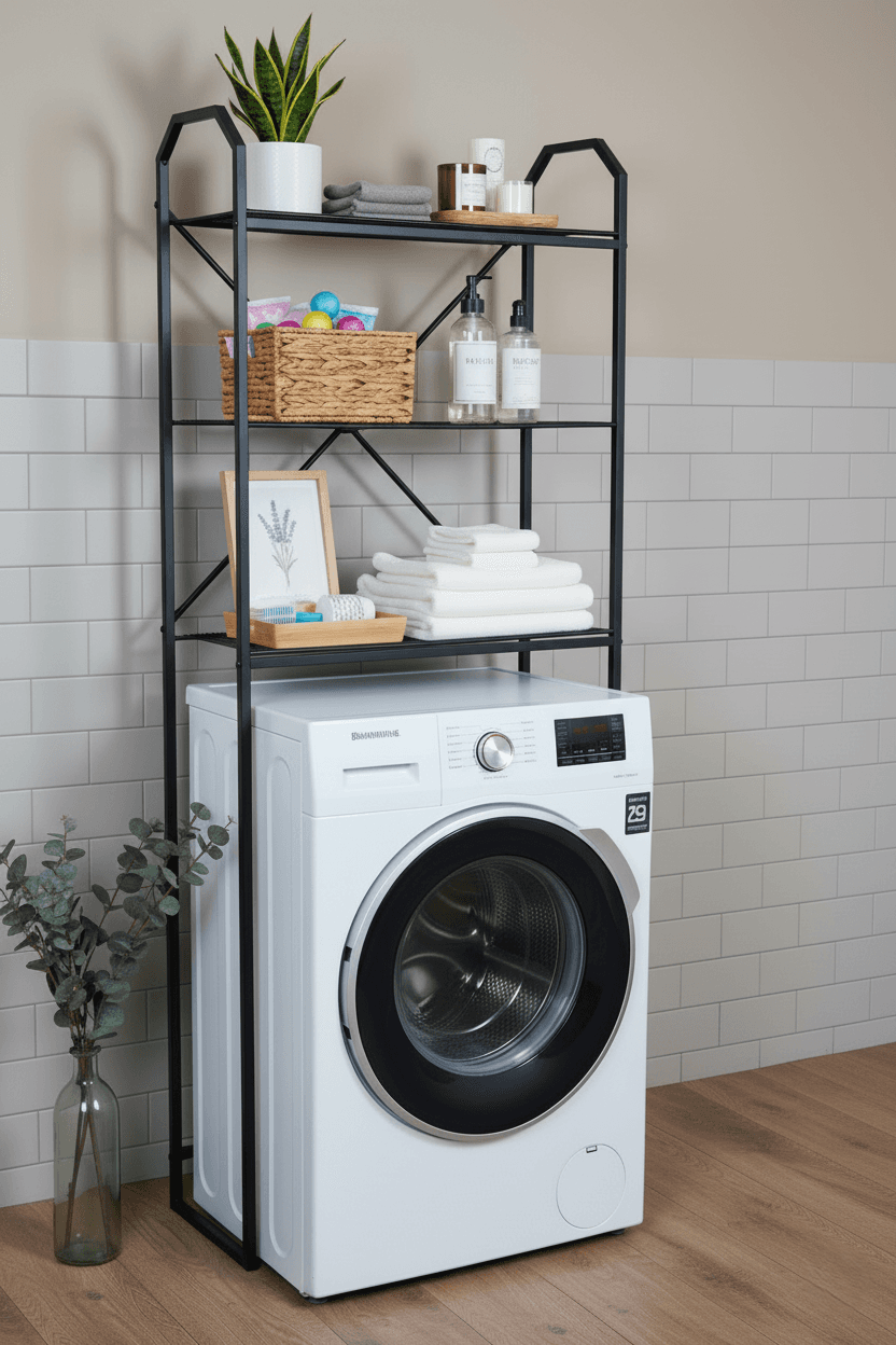 Çamaşır Makinesi Üstü Çok Amaçlı Raf Banyo Mutfak Düzenleyici