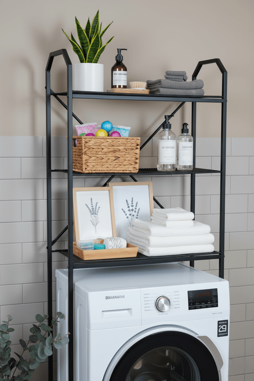 Çamaşır Makinesi Üstü Çok Amaçlı Raf Banyo Mutfak Düzenleyici