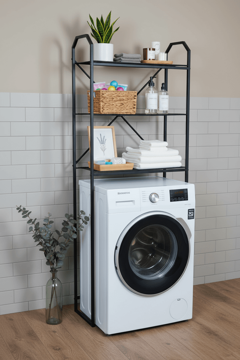 Çamaşır Makinesi Üstü Çok Amaçlı Raf Banyo Mutfak Düzenleyici