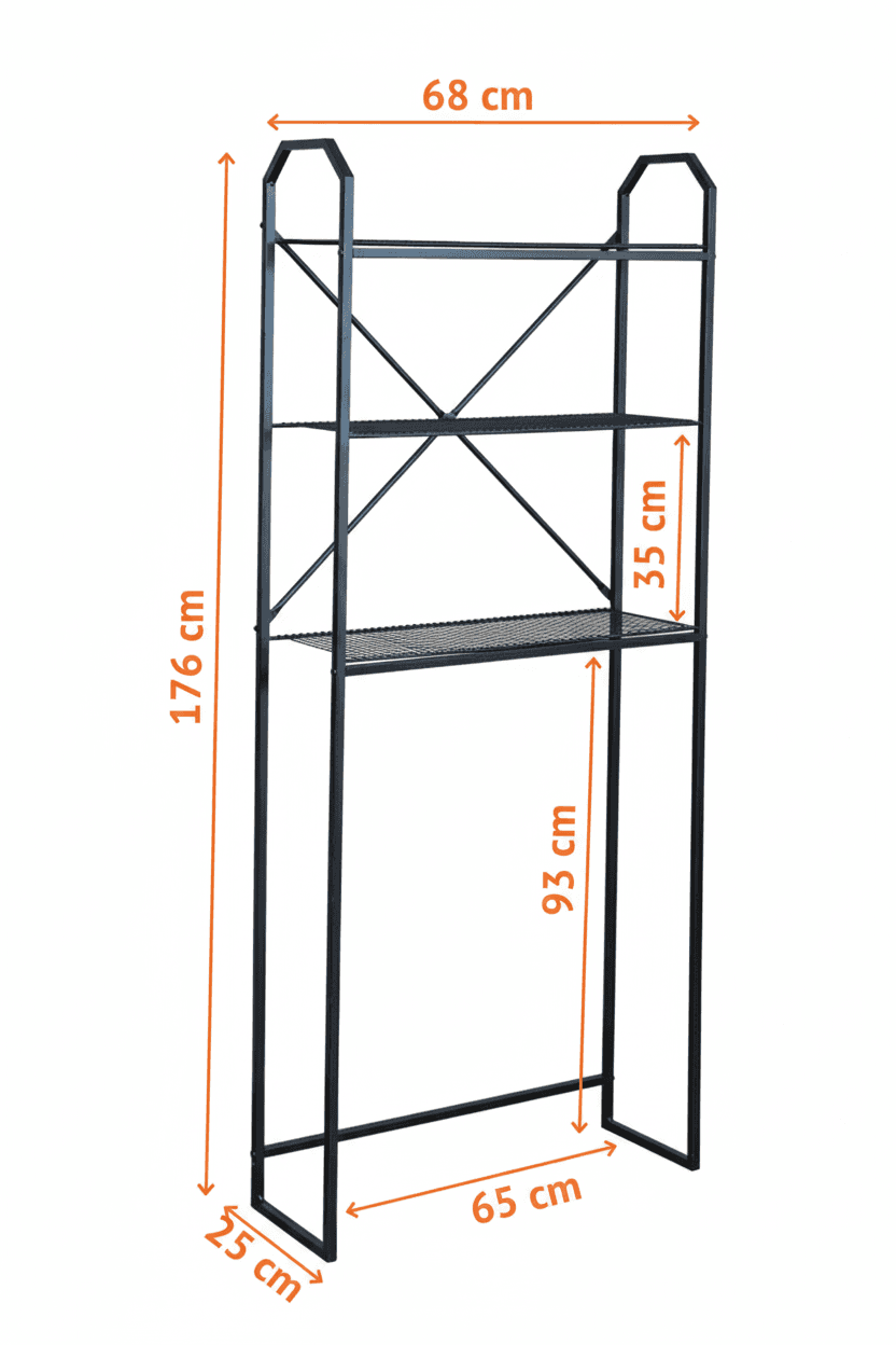 Çamaşır Makinesi Üstü Çok Amaçlı Raf Banyo Mutfak Düzenleyici