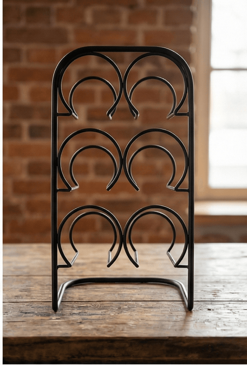 Metal 6 Bölmeli Şaraplık İçki Standı