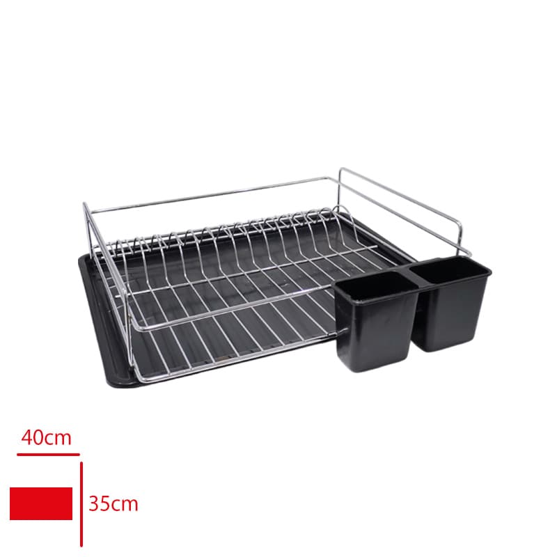 Tek Katlı Krom Kaşık Bölmeli Bulaşık Sepeti Tabaklık - Görsel 2