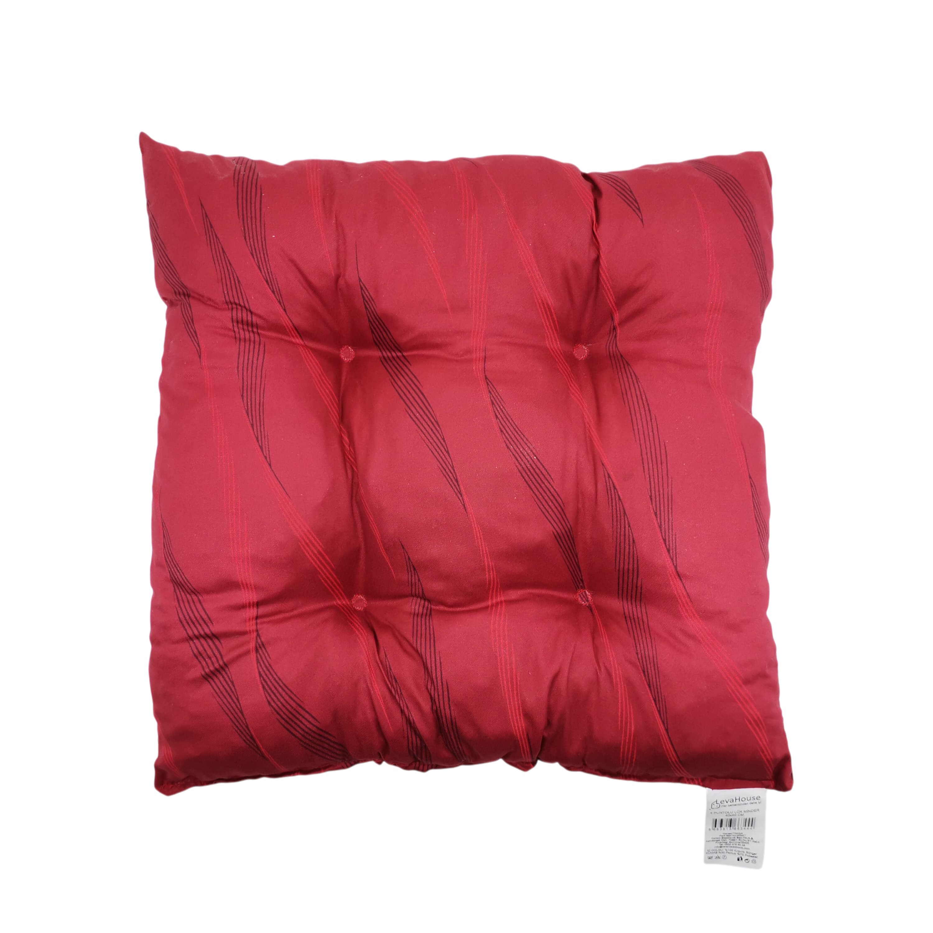 4lü Kırmızı 4 Puntolu Lüx Minder 40x40 cm - Görsel 1