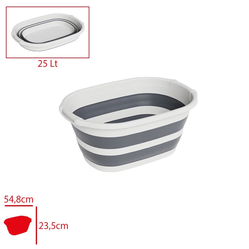 Akordiyon Katlanır Çamaşır Sepeti 25 Litre - Görsel 2